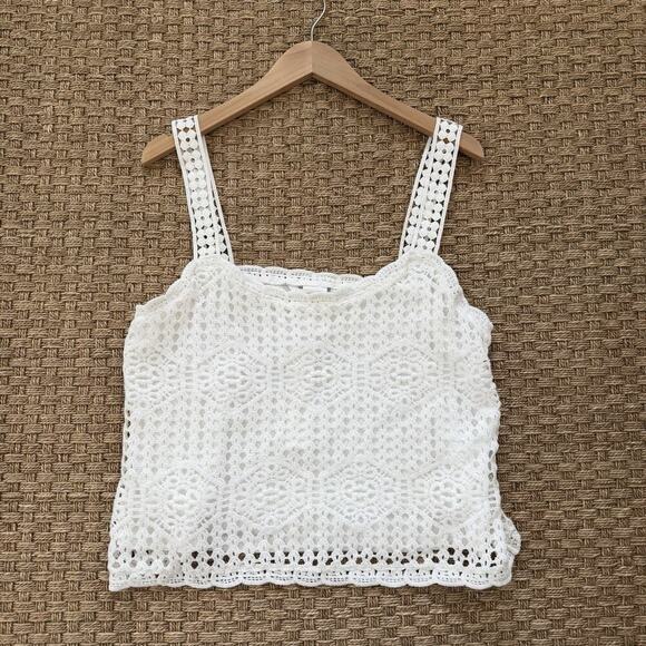 La Blanca Tops - NWT La Blanca Resort Wear Waverly Covers Over The Shoulder Tank Top Ivory Size L